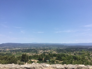 Looking out from Opede Le Vieux over the Luberon region.